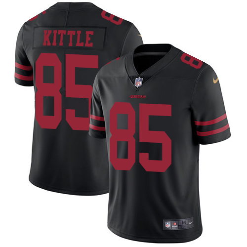 San Francisco 49ers Limited Black Men George Kittle Alternate NFL Jersey #85 Vapor Untouchable